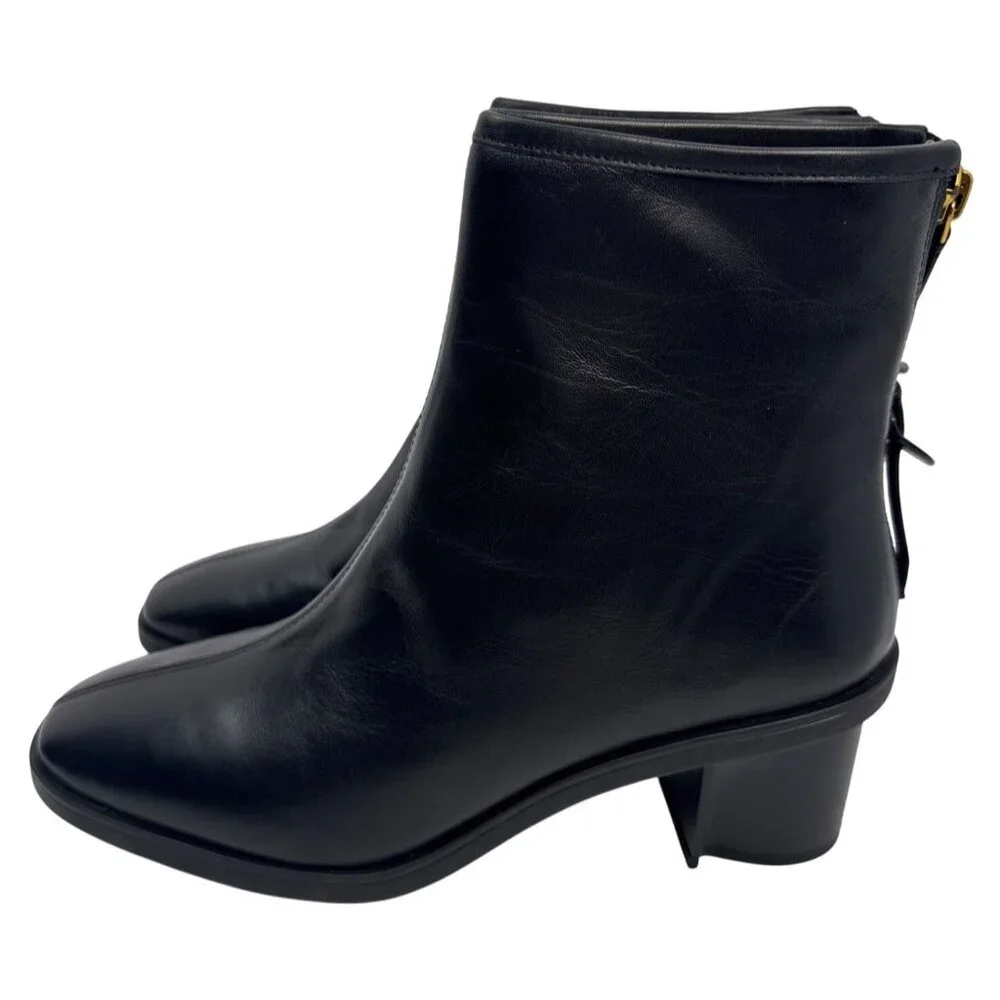 Coach Women's Gabi Black Leather Ankle Boots‎ Size 9.5